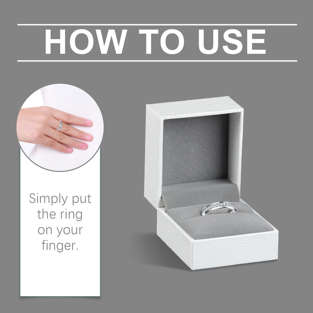 Hoexe Silver Dot Diamond Ring, Care For Daily Life Wear Comfortable Sports Ring For Men And Women